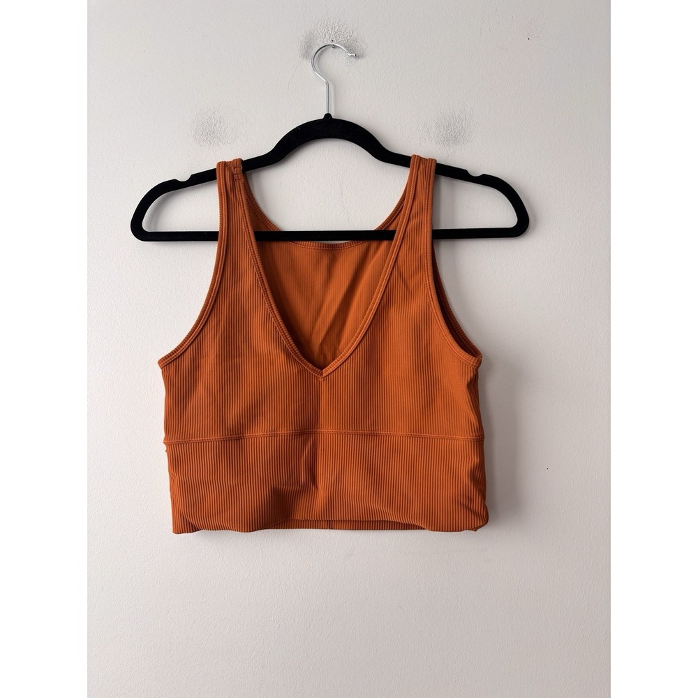 Lululemon Power Pivot Tank Top Rib Copper Butternut Brown Sz 8 Yoga Pilates - Picture 4 of 8